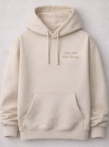 Sudadera con Capucha Beige de Algodón Suave Premium con Frases Motivadoras, Sudadera Unisex Estilosa para Comodidad y Moda Diarias - Product Image 2