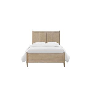 Cama de Madera Queen Lo Post con Acabado en Arena - Product Image 1