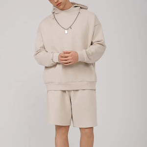 Soft Fabric Hoodie and Shorts Outfit for Men Everyday Wear Hoodie and Shorts Two Piece for Men - Product Image 2