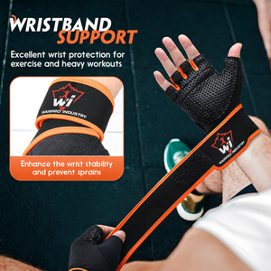 Gants de fitness professionnels avec une forte adhérence, paume rembourrée et fermeture de poignet réglable - Product Image 4