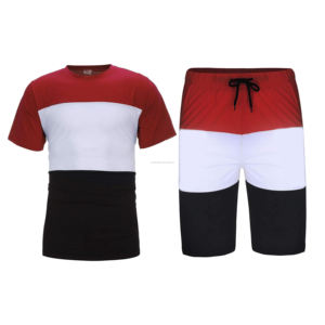 Best Selling Custom Solid Print Twin Set Track Suits Casual Street Fashion Jogger Gym Wear Short <b>Pants</b> Set-Our Top Pick - Product Image 5
