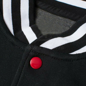 Men Winter Letterman Jacket Classic Warm Athletic Style Casual Slim Fit Long Sleeve <b>Covered</b> <b>Button</b> Front Quick Dry Breathable - Product Image 4