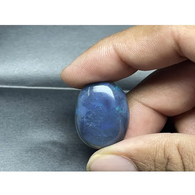 Top Grade Natural Blue Firing Australian Opal Stone Oval Shape Cabochons Natural Gemstones