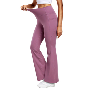 Leggings évasés à revers, coupe large, ultra doux, pour le yoga, l'entraînement et la course, pour femme - Product Image 4