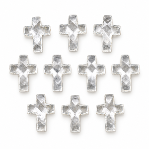 Colgante de Cuarzo Cristalino en Forma de Cruz de 15x10mm, Tallado a Mano, para Joyería, Sanación con Cristales, Reiki, Energía, Venta al Por Mayor - Product Image 1