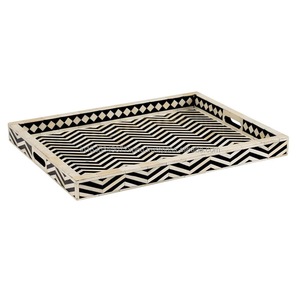 Luxury Handmade Eco-Friendly Bone Inlay Feng Shui Tray Elegant Decorative Design Premium Quality Home Kitchen Serving Hot - Product Image 2