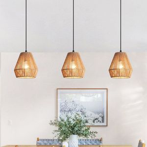 Traditional Artisan Rattan Pendant Lamp Crafted For Rustic Home Dining Area Hanging <b>Ceiling</b> <b>Lighting</b> Decoration - Product Image 1