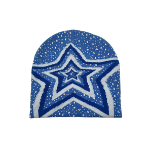 Gorros de Punto Personalizados al por Mayor para Invierno, Gorros de Piel de Conejo con Pedrería para Mujer/Hombre - Product Image 5