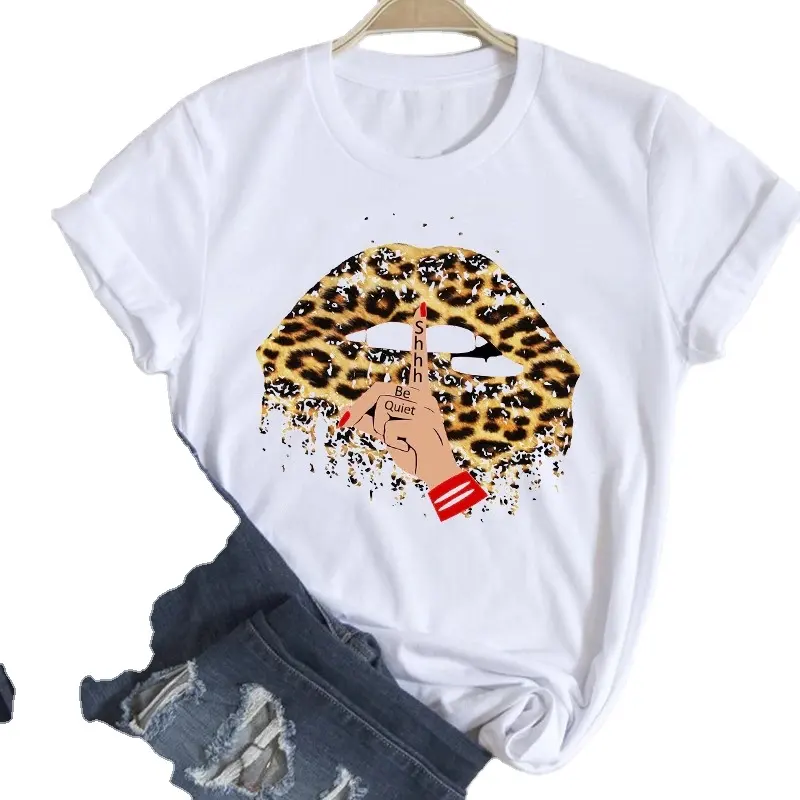 New Best Quality T-shirts Women Make up Crown Fashion 90s New Trend Spring Summer Clothes Graphic T-shir Top Print Lady Female