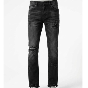 Hot Sale Customized Design Men's Eco-Friendly Breathable Regular Fit Mid Waist Full Length 100% Cotton Denim <b>Jeans</b> Fashionable - Product Image 1