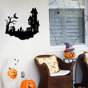 CIFbuy Arte de Pared de Hierro con Calavera Gótica, Decoración Vintage de Halloween para Uso en Interiores y Exteriores, Servicio de Recogida Disponible - Product Image 4