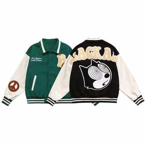 ผู้ผลิตเสื้อแจ็คเก็ตวาร์ซิตี้ขนสัตว์ 100% ระบายอากาศได้ดี เป็นมิตรกับสิ่งแวดล้อม ปักลายตามสั่งสำหรับชุดยูนิฟอร์มบาสเกตบอลของโรงเรียน  แบบสตรีทแฟชั่น - Product Image 3