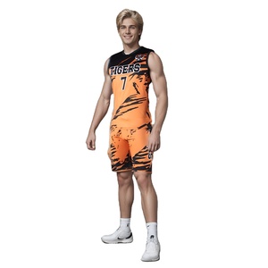 Maillot de compression sans manches 7v7 et short – Uniforme adulte de haute qualité, grande taille, respirant, imprimé, personnalisable 2026 - Product Image 5