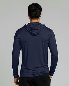 Moisture Wicking Activewear Running Workout Jersey <b>Fleece</b> <b>Lined</b> <b>Jacket</b> Performance Dry Fit Mens Hoodies Lightweight - Product Image 2