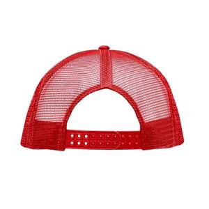 Casquette de camionneur rouge et blanche avec logo personnalisé, casquette en maille de haute qualité, réglable avec fermeture snapback, chapeau d'été pour événements promotionnels - Product Image 5