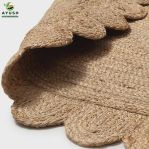Tapis de sol en jute festonné, fabriqué à partir de fibres de jute 100% naturelles, tapis sur mesure en provenance d'Inde pour salon et chambre. - Product Image 4