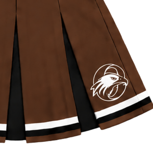 Jupe plissée marron pour femmes et filles, idéale pour la danse, les entraînements, les compétitions, les tenues de sport scolaires et les équipes athlétiques. - Product Image 6