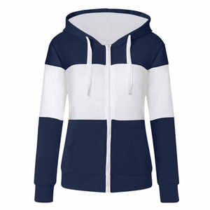Sudadera con Capucha para Mujer, 100% Algodón, Transpirable, Anti-Pilling, Anti-Arrugas, Diseño Asimétrico, con Bolsillos, para Invierno - Product Image 4