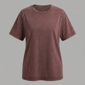 Wholesale Custom Logo <b>Acid</b> Washed Oversized Women's Streetwear T-Shirt – 100% Cotton Loose Fit <b>Drop</b> Shoulder Sleeves Breathable - Product Image 1