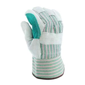 Guantes de Seguridad Certificados EN 388 de Doble Palma de Cuero Vacuno, Antiestáticos, Resistentes al Calor, con Muñequera Elástica para Hombre/Mujer - Product Image 3
