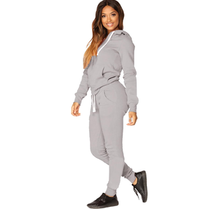 New Tracksuit Women Solid Loose Hoodies 2 Piece Set Fashion Sweatshirts Tracksuit Set - Product Image 1