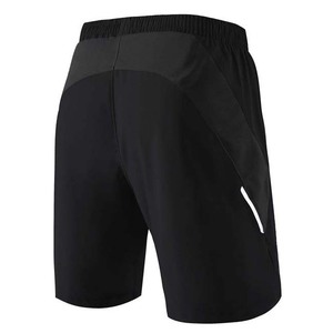 Shorts en polyester noir à séchage rapide pour homme avec cordon de serrage à la taille et poches, style sport décontracté - Product Image 3