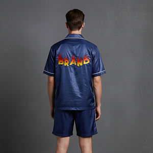 Conjunto Deportivo Masculino de Alta Calidad 100% Algodón, Logotipo Personalizado con Impresión DTF, Ropa Urbana Cómoda, Talla Grande, Dos Piezas, Camiseta con Ribete y Pantalones Cortos - Product Image 2