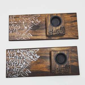 Brûleur d'encens en résine WoodFlow Luxe, support en bois massif fait main avec design artistique en époxy et cendrier pour la méditation et un usage moderne - Product Image 4