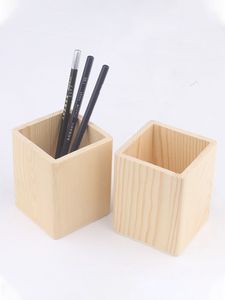 Wooden Pen Holder 8x8x10cm Natural Finish <b>Desk</b> Organizer by handmade Collection - Product Image 4
