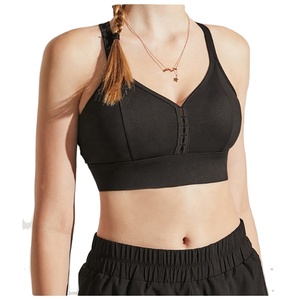 Custom <b>Cross</b> Back V-Neck Sports Bra Set New Trending Plus Size Fitness Yoga <b>Top</b> Girls' Workout Cotton Sports Bra Breathable - Product Image 1