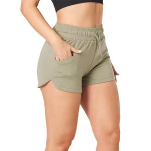 กางเกงขาสั้นสำหรับผู้หญิง กางเกงขาสั้นออกกำลังกาย กางเกงโยคะเอวสูงสำหรับผู้หญิง กางเกงวิ่งรัดรูป กางเกงออกกำลังกายสำหรับฟิตเนสและปั่นจักรยาน พร้อมโลโก้ - Product Image 6