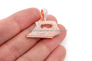 Unique SHRAMAN DIAMOND Unisex Fashion Jewelry Hip-hop Style Custom Iced Iron Money 10K <b>Solid</b> <b>Gold</b> Lab Grown Diamond <b>Pendant</b> - Product Image 5
