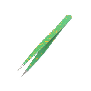 Pinces à cils de qualité supérieure, revêtement papier, pointe droite, acier allemand, pour hommes et femmes - Product Image 4