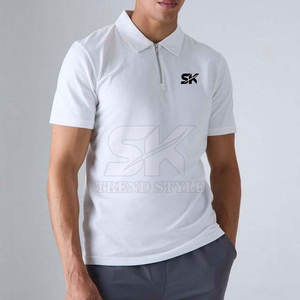 Chemises polo zippées unies pour hommes à prix abordable, grandes tailles, en ligne, meilleures ventes - Product Image 6