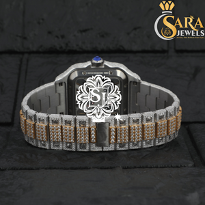 Reloj de Diamantes Blanco de Alta Calidad para Exportación, Ideal para Reuniones de Negocios, Eventos y Looks de Alta Costura, Disponible para la Venta - Product Image 2