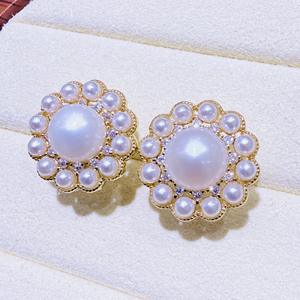 Boucles d'oreilles en perles d'eau douce tendance Zhuji 2024 pour femmes, design exquis avec aiguilles d'oreille en argent S925, perles naturelles - Product Image 1