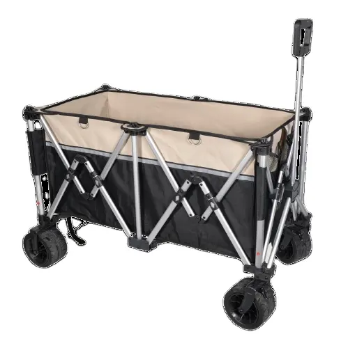 Large Capacity Wheel Detachable Camping Cart Outdoor Foldable Stroller Easy Folding Wagon