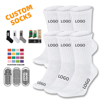 Chaussettes de sport rayées personnalisées avec broderie de logo, pour hommes et femmes, en coton, design personnalisé, fabricant OEM