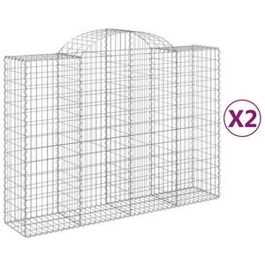 Juego de 2 Cestas de Alambre de Hierro Galvanizado Plateado, Cestas de Gabión, Categoría de Producto - Product Image 2