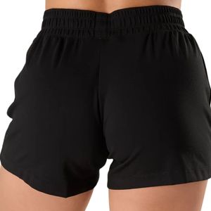 Shorts de sport noirs pour femmes, respirants, légers, pour la course à pied, la musculation, l'entraînement, les vêtements de sport décontractés avec poches latérales - Product Image 4