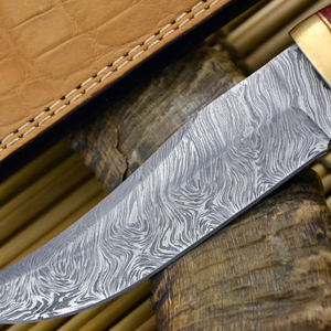 Rugged Tactical Survival Hunting Blade Professional Heavy Duty Outdoor <b>EDC</b> <b>Pocket</b> Tool Damascus Steel Fixed Camp <b>Utility</b> DIY OEM - Product Image 6