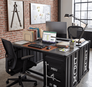 Industrial Shipping <b>Container</b> Office Desk Modern Metal Study Table Office Furniture Home Office Furniture For Home And Office - Product Image 1