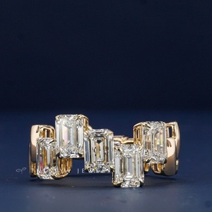 Premium Lab-Grown Emerald Diamond <b>Ring</b> for Men 14K Gold Eco-Friendly Fine Jewelry Elegant Engagement Wedding Band <b>Statement</b> <b>Ring</b> - Product Image 2