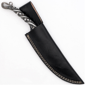 Cuchillos vikingos de hoja de acero al carbono forjados a mano de Venta caliente Medieval con mango de cuero y Funda de cuero - Product Image 2