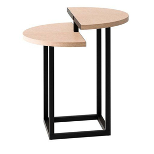 Good Looking Metal Round Coffee <b>Table</b> <b>Brown</b> Finished For Home Living Room Decorative Furniture Side <b>Table</b> With Wooden Top - Product Image 1