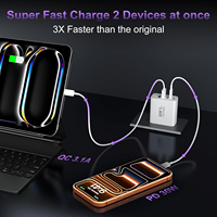 Bloc chargeur USB C 60W, chargeur rapide pour téléphone, adaptateur secteur USBC, chargeur multiport 5 ports type C, cubes de charge rapide multiport