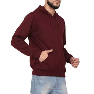Custom <b>Men's</b> <b>Pullover</b> Hoodies 100% Cotton Fleece Fabric Anti-Wrinkle Pocket Design Winter Wear OEM Service - Product Image 4