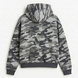 Sweat-shirt à capuche zippé pour homme, qualité supérieure, entièrement zippé, en molleton, avec broderie de logo personnalisé, marque privée, OEM, ODM, Manu - Product Image 5