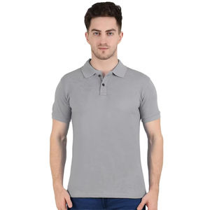 Camiseta de Algodón 100% para Hombre, Color Azul Cielo, Lisa, con Cuello Clásico, Estilo Moderno, Venta al Por Mayor - Product Image 5