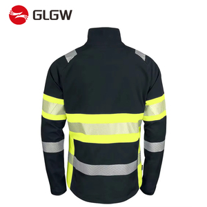 棉呼吸骑行长袖运动外套安全风衣夹克反光工作反光男式骑行夹克 - Product Image 2